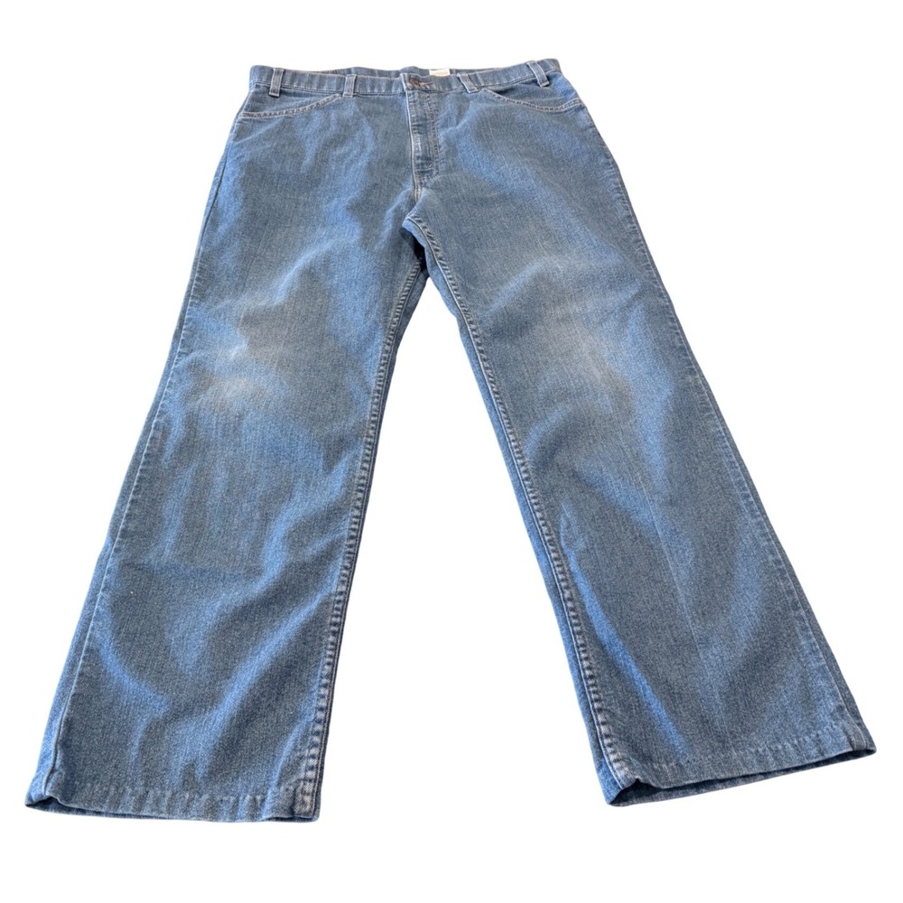 Vintage Levis 541 Action Slacks Mens 36x27 Blue‎ Denim Orange Tab Straight Leg